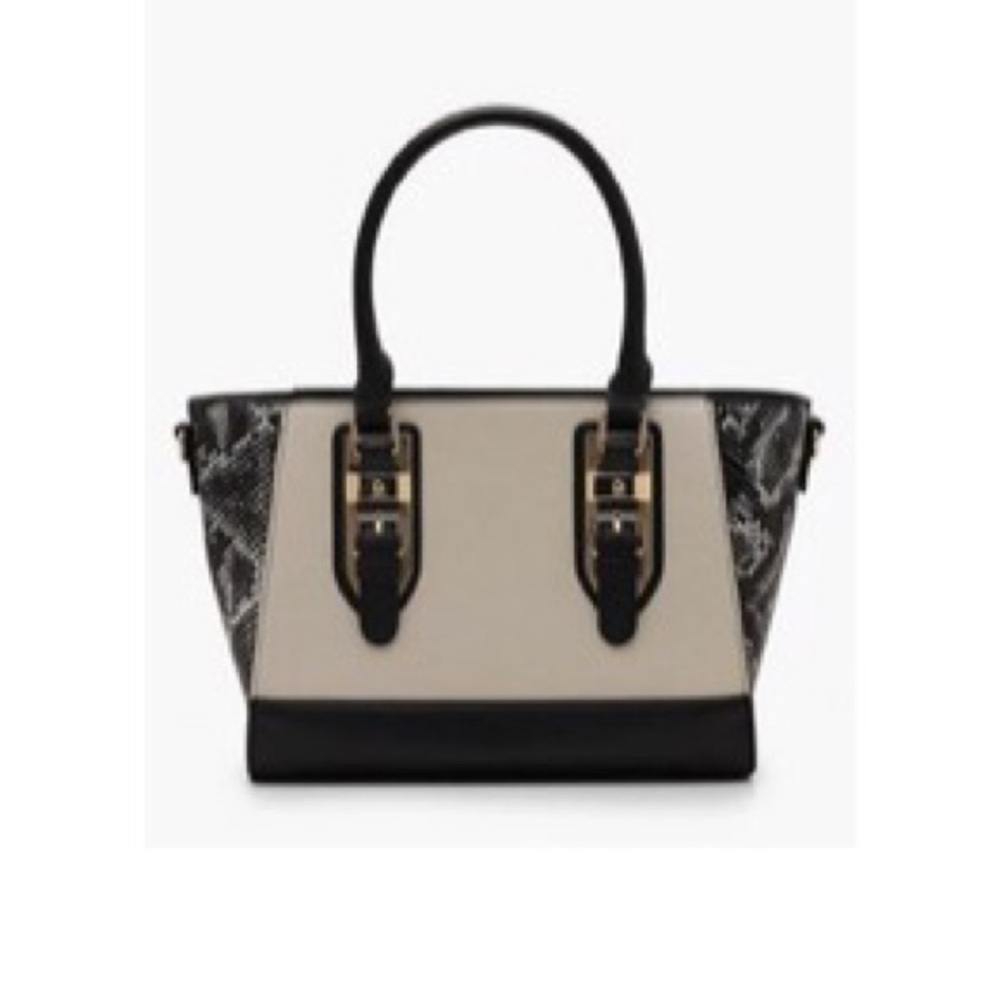 Faux python wings tote bag